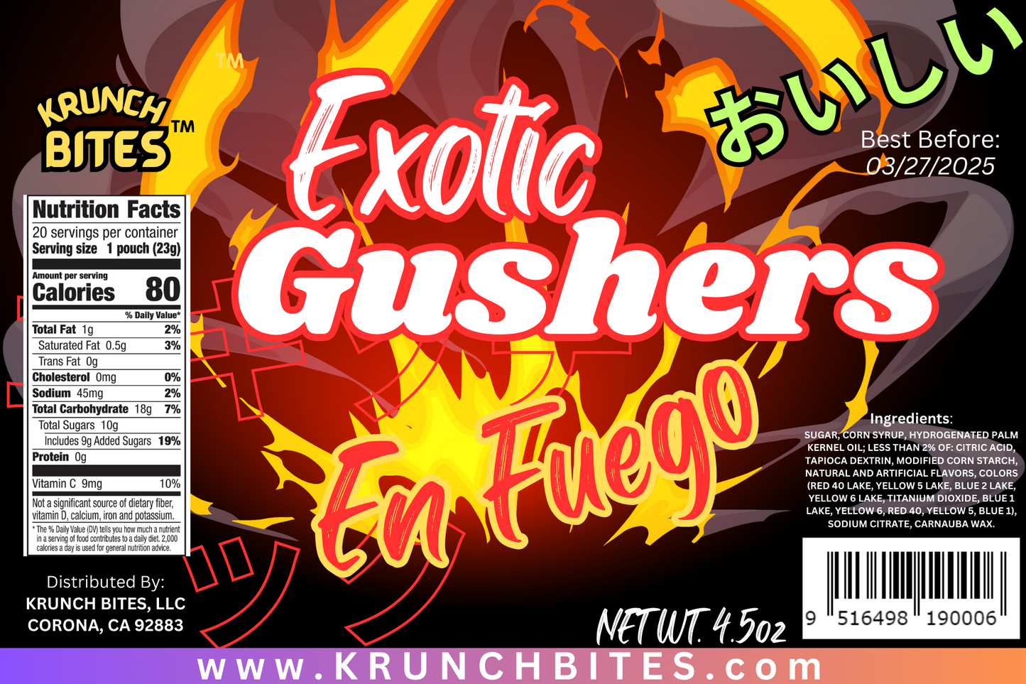 EN FUEGO GUSHERS (Chamoy & Tajin) Special Mix