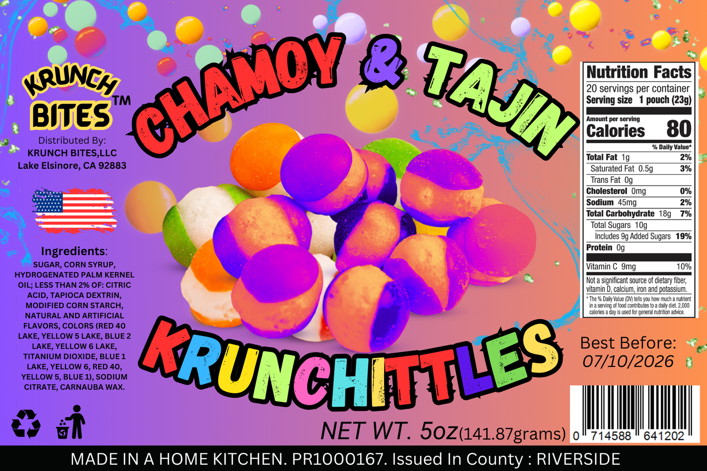 Chamoy & Tajin Krunchittles Freeze Dried