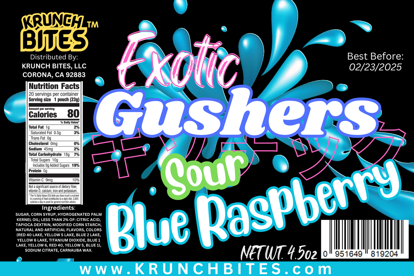 SOUR BLUE RASPBERRY GUSHERS