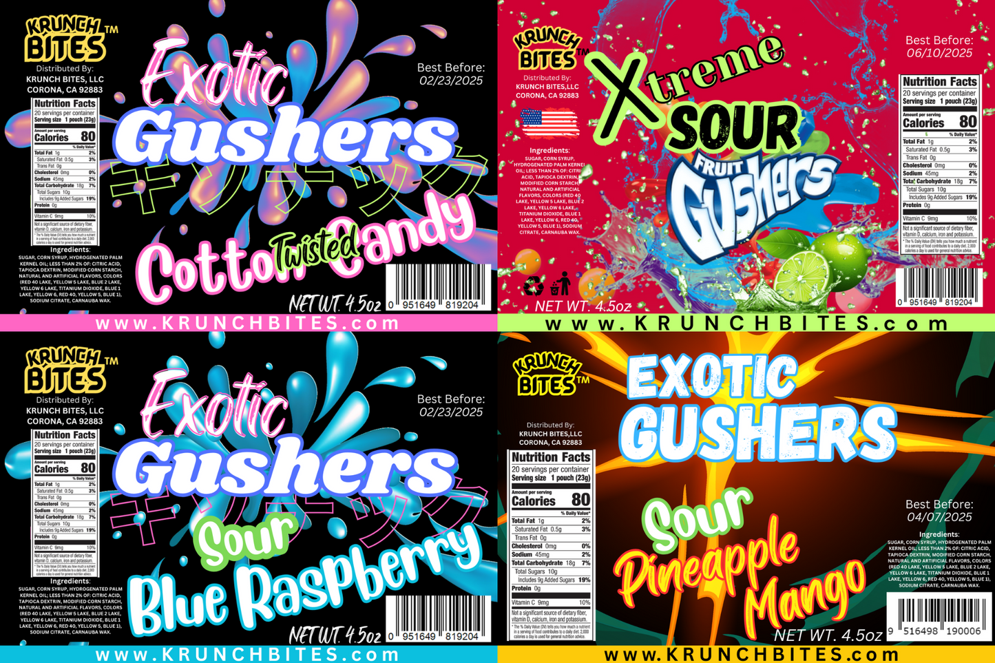 ALL 4 EXOTIC GUSHERS