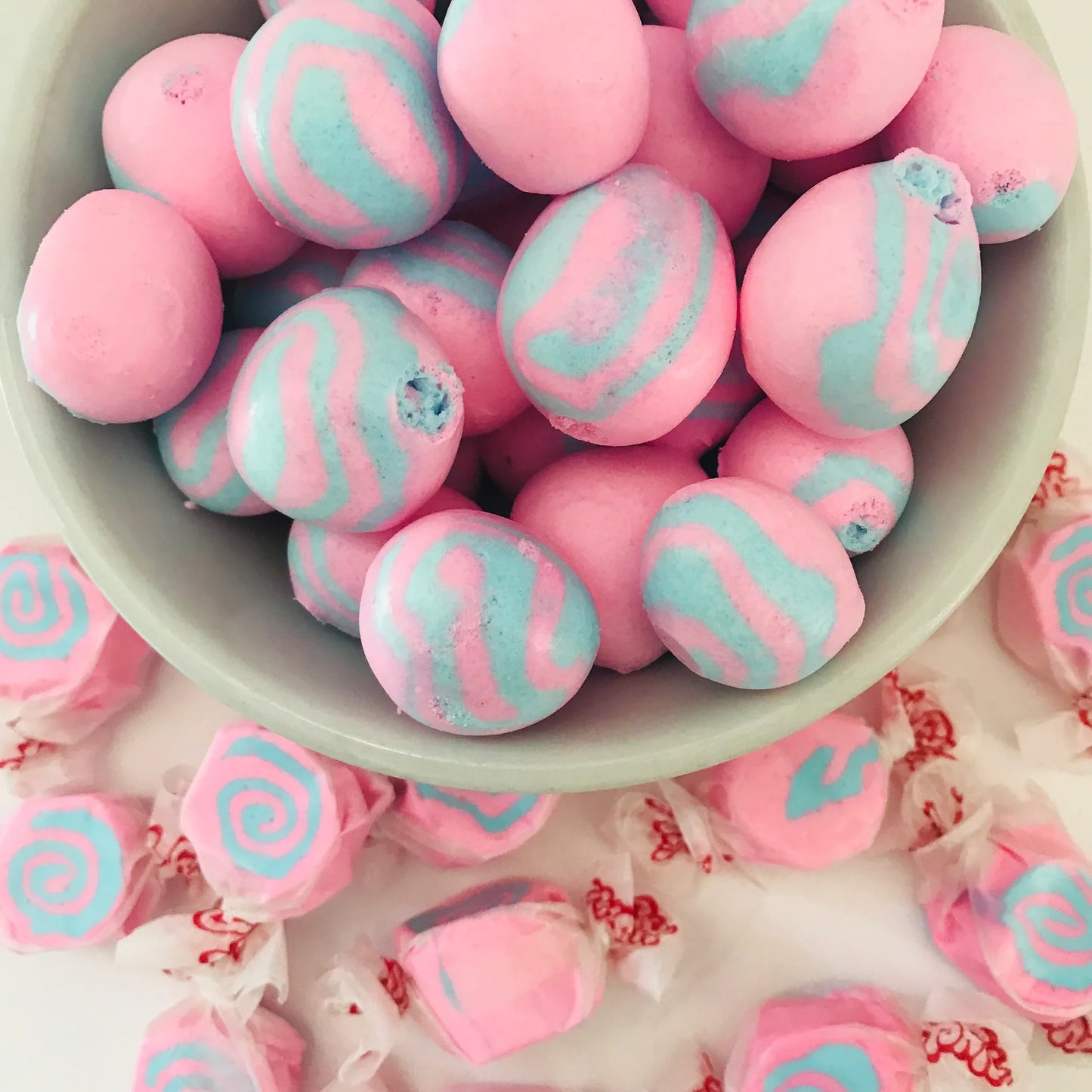 Cotton Candy Salt Water Taffy Freeze Dried